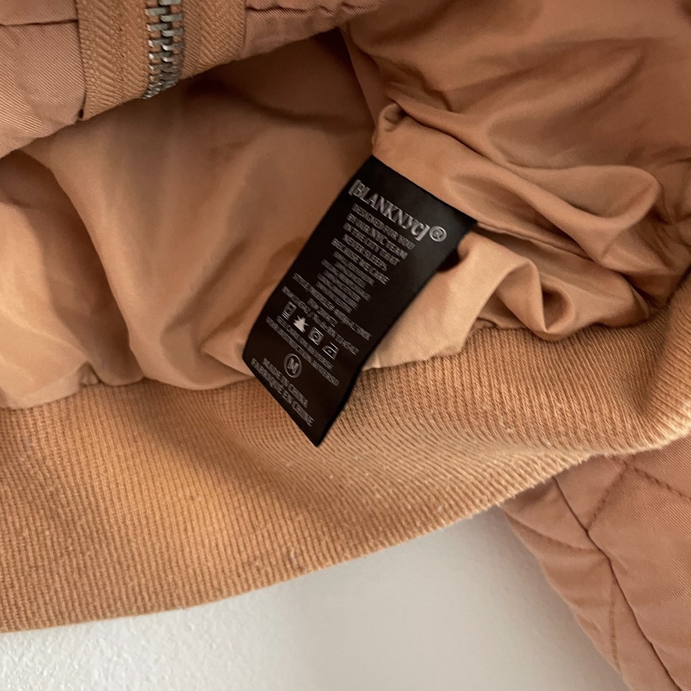 BlankNYC Quilted Women‎ M Beige Short Full Zip Casual Capsule Outdoors Boho - Picture 5 of 14